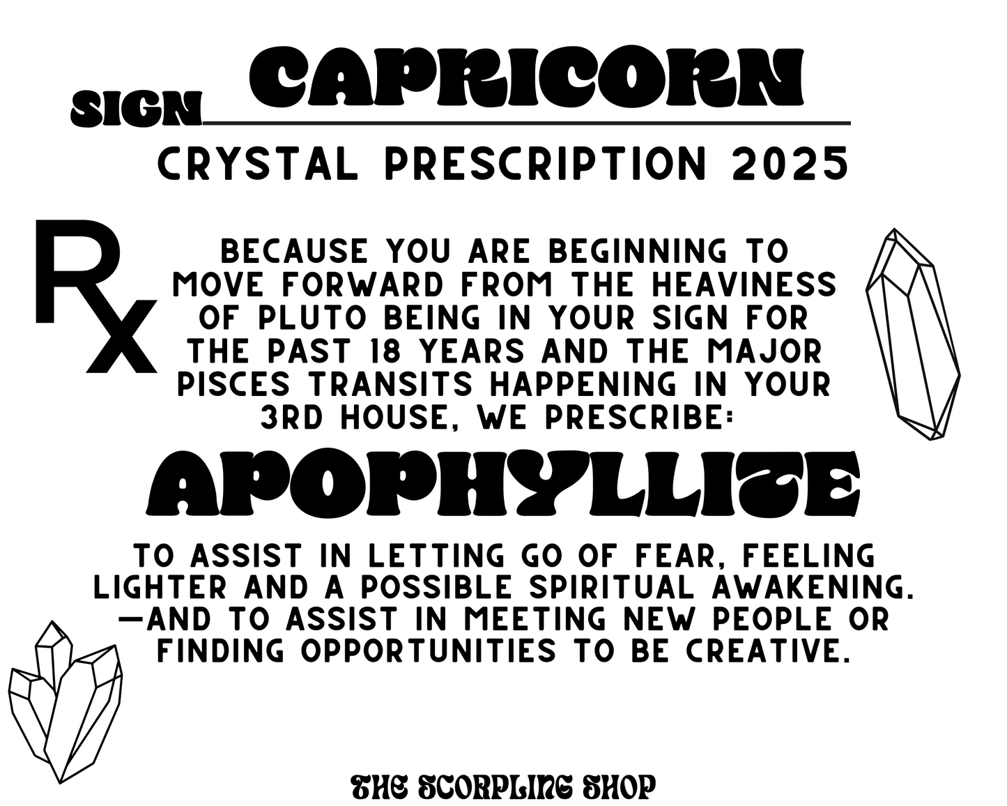 CAPRICORN - CRYSTAL PRESCRIPTIONS 2025