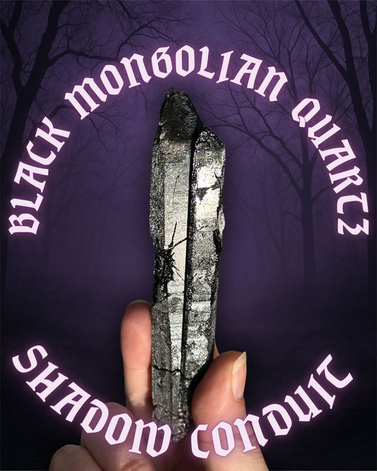 SHADOW CONDUIT ~ BLACK MONGOLIAN QUARTZ