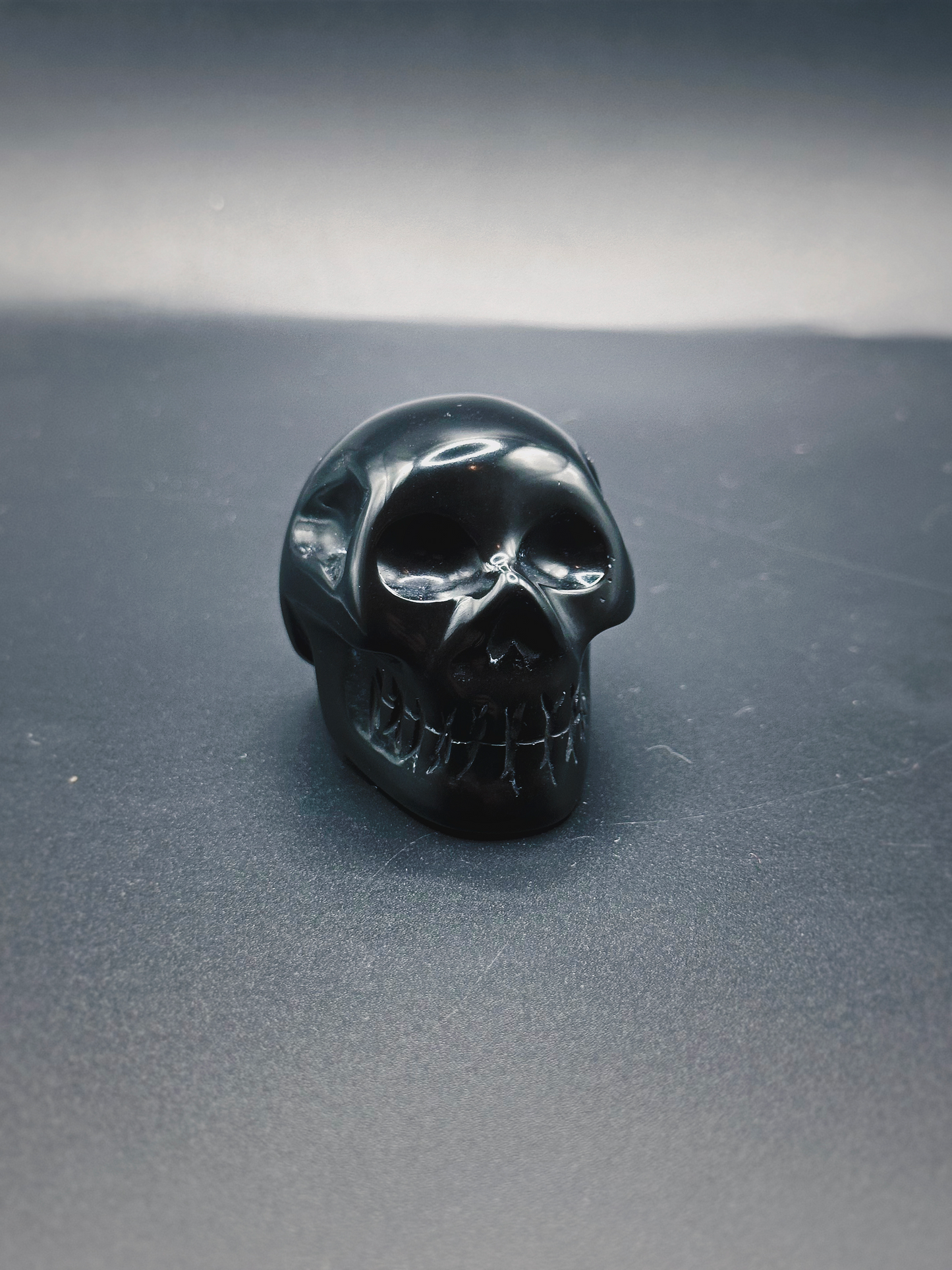 BLACK OBSIDIAN ANCESTORS ~ CRYSTAL SKULL