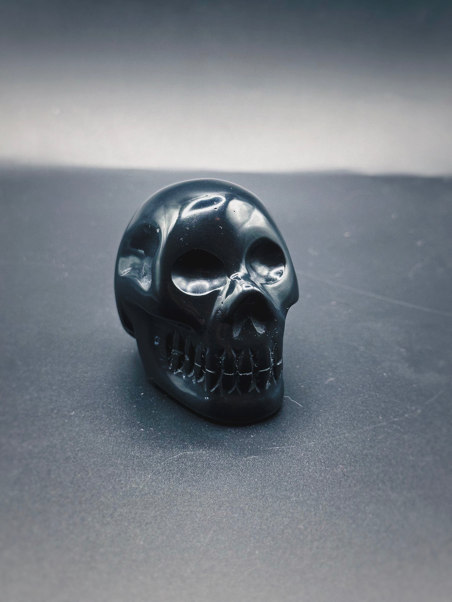 BLACK OBSIDIAN ANCESTORS ~ CRYSTAL SKULL