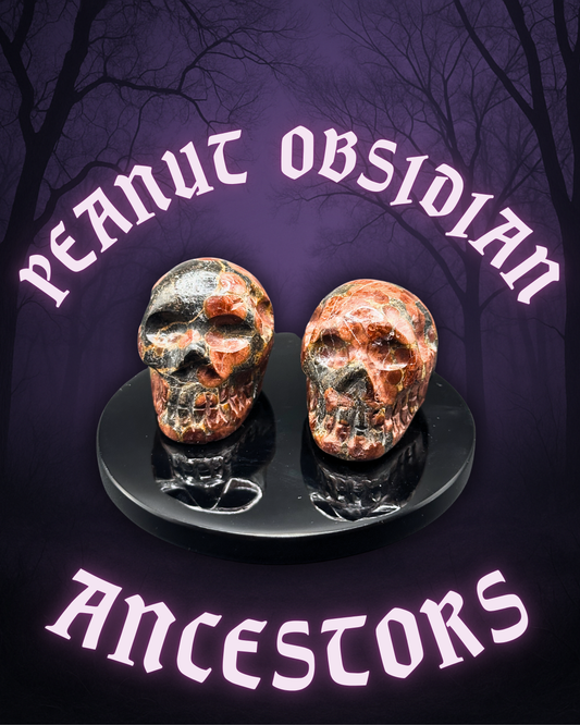 PEANUT OBSIDIAN ANCESTORS ~ CRYSTAL SKULL