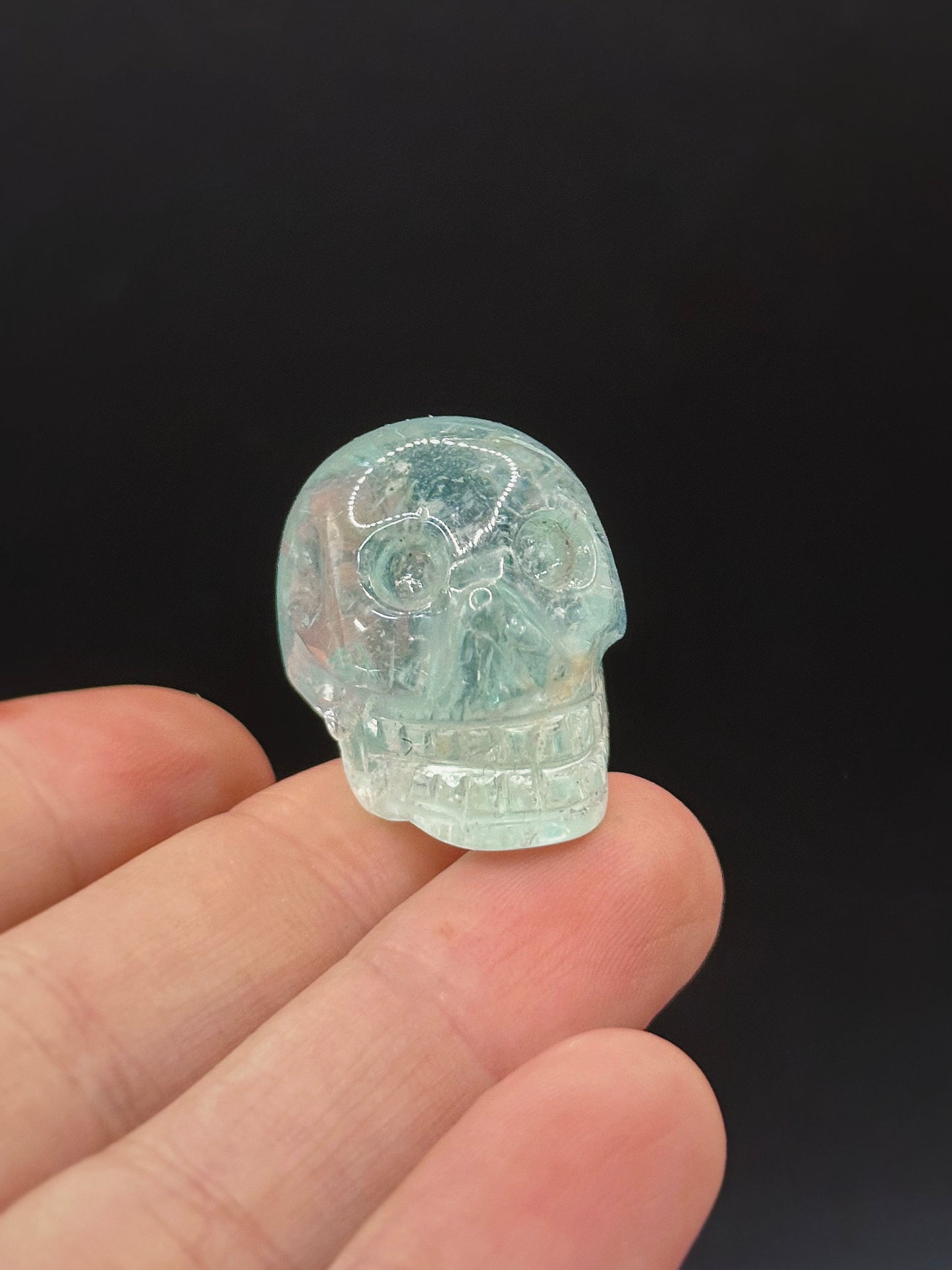 BLUE TOPAZ ANCESTORS ~ CRYSTAL SKULL