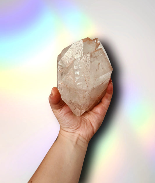 3 OF WANDS ~ PEACH HEMATOID QUARTZ