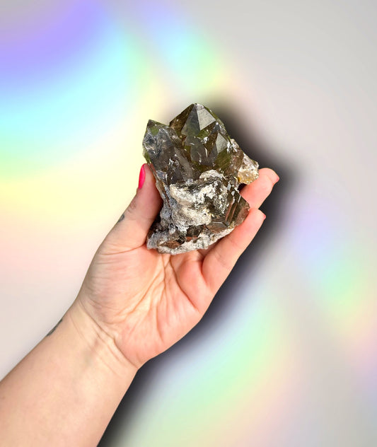 INDRAS ~ SMOKY RUTILATED HIMALAYAN QUARTZ