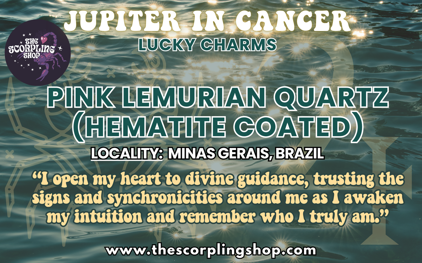 PINK LEMURIAN QUARTZ ~ LUCKY CHARM