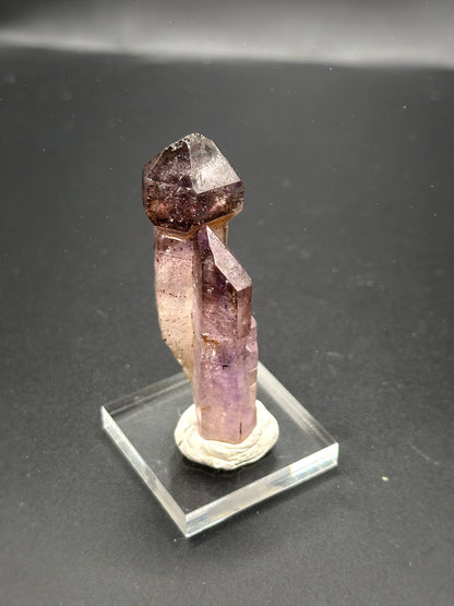 POLLUX ~ TWIN SMOKY AMETHYST SCEPTER