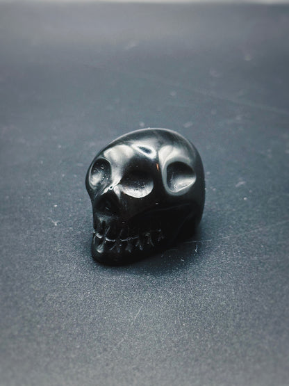 BLACK OBSIDIAN ANCESTORS ~ CRYSTAL SKULL