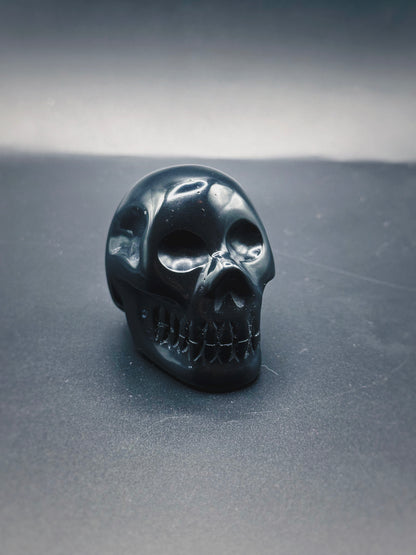 BLACK OBSIDIAN ANCESTORS ~ CRYSTAL SKULL
