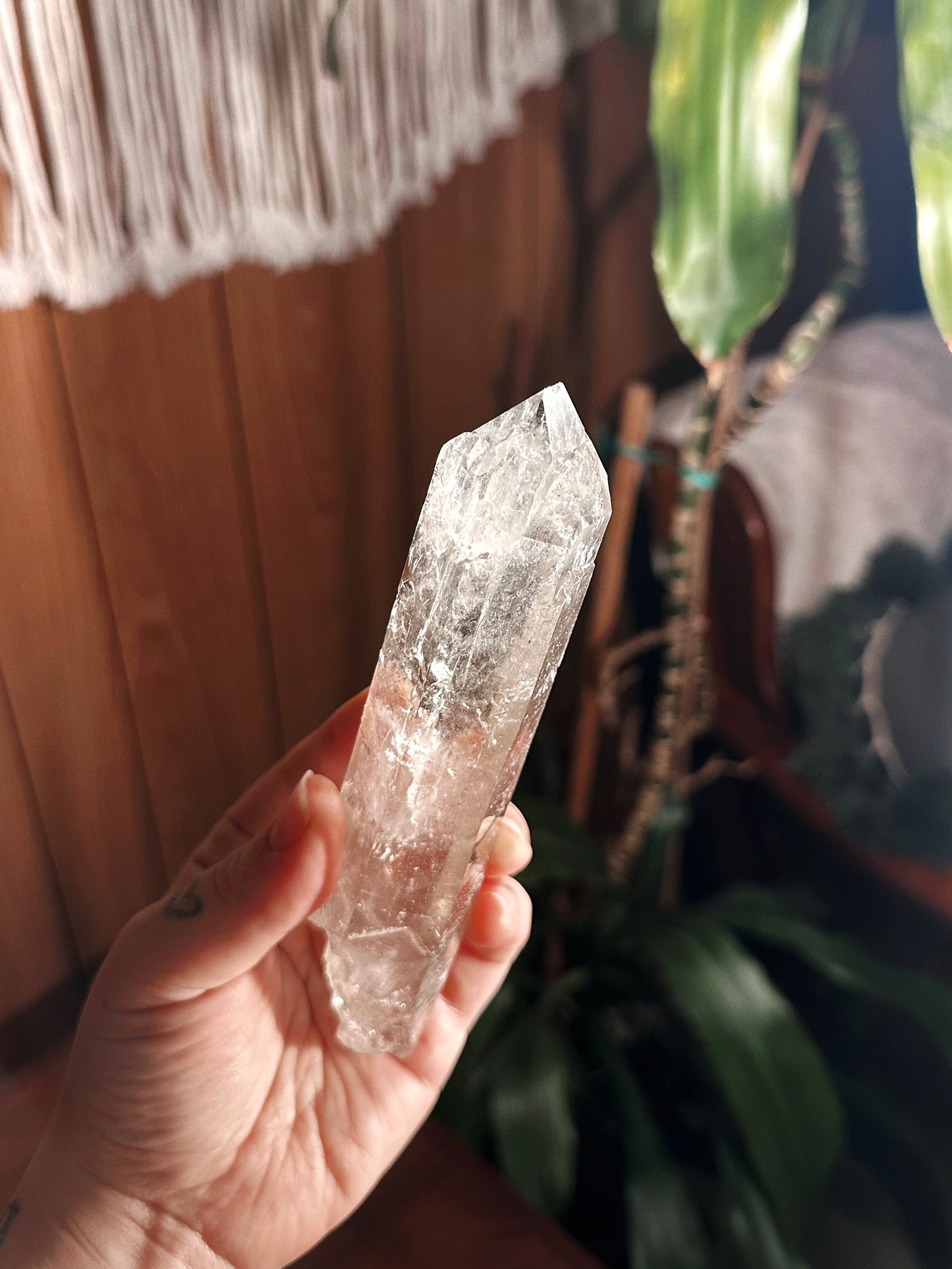 NIMBUS ~ CATHEDRAL QUARTZ WAND w/ CHLORITE INCLUSIONS