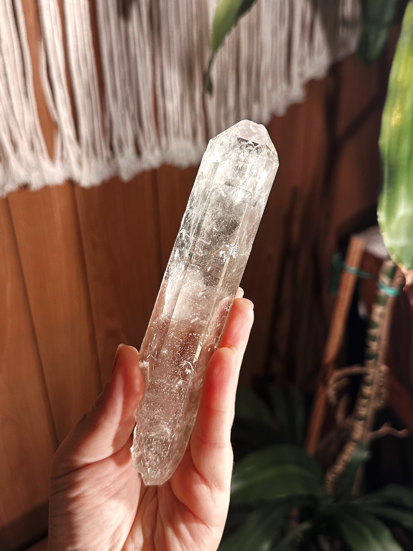 NIMBUS ~ CATHEDRAL QUARTZ WAND w/ CHLORITE INCLUSIONS