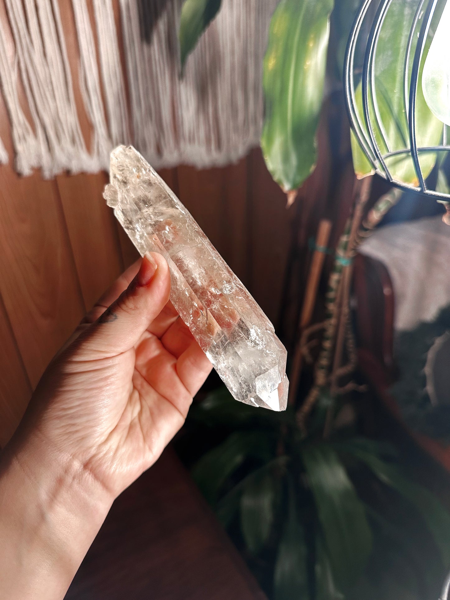 NIMBUS ~ CATHEDRAL QUARTZ WAND w/ CHLORITE INCLUSIONS