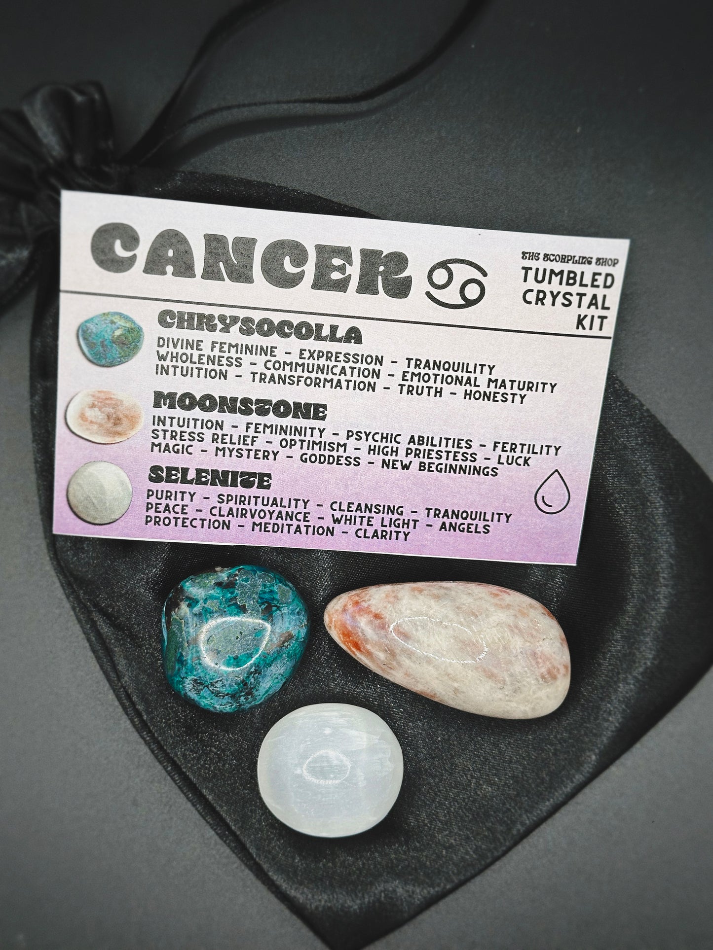 CANCER - TUMBLED CRYSTAL KIT