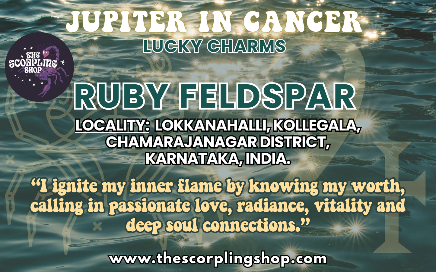 RUBY FELDPSAR ~ LUCKY CHARM