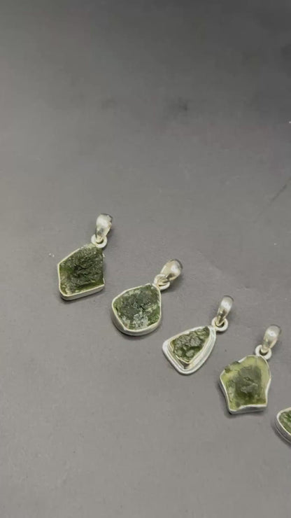 2g. STERLING SILVER ~ MOLDAVITE PENDANT